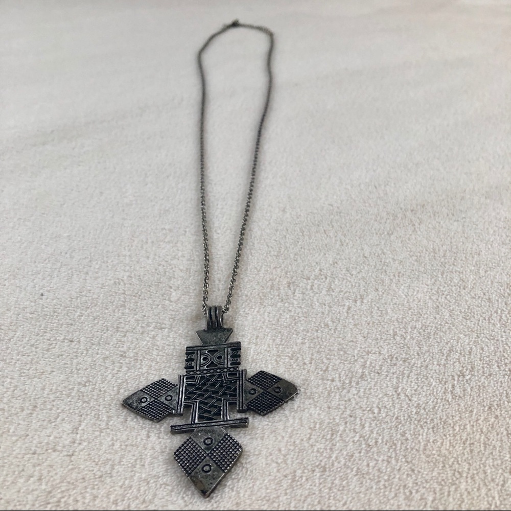 Silver Aztec Long Necklace✨